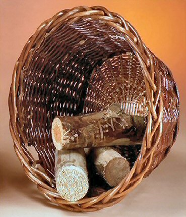 Round Log Basket